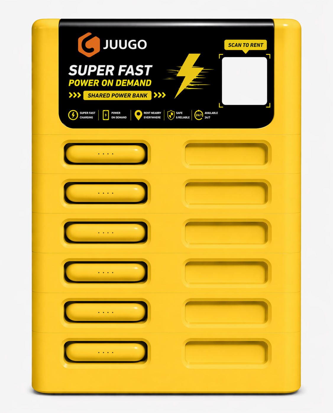 12-Port Desktop Yellow